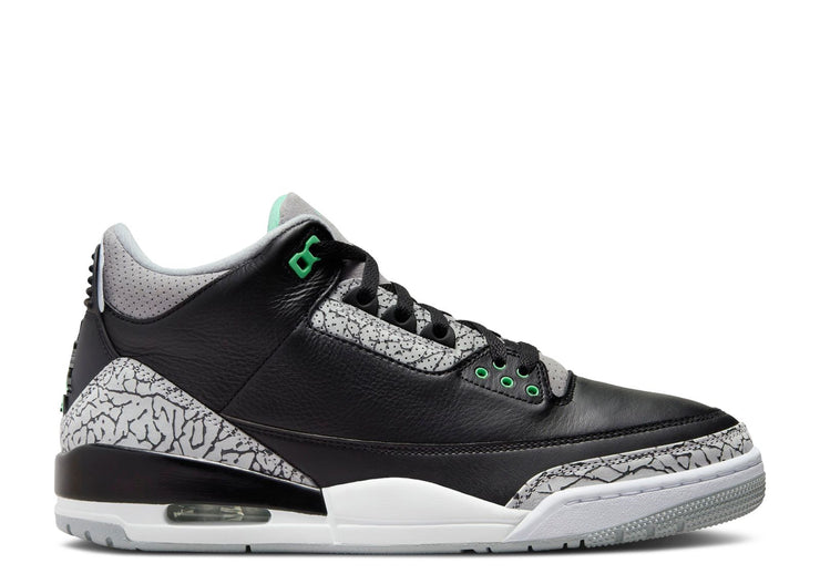 Mens Air Jordan 3 Retro "Green Glow"