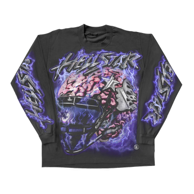 Hellstar Studios Brain Helmet Long Sleeve Tee Shirt