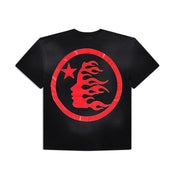 Hellstar Studios Classic Short Sleeve Tee Shirt Black Red