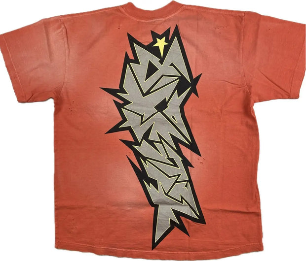 Hellstar Studios Crack Print T-shirt Red