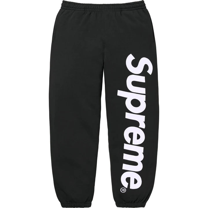 Supreme Satin Applique Sweatsuit "Black"