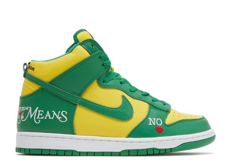 Mens Nike Dunk High x Supreme "By Any Means Brazil"